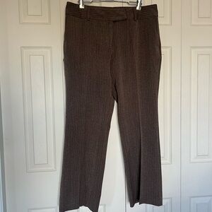 Briggs New York Brown Pinstripe Dress Trousers